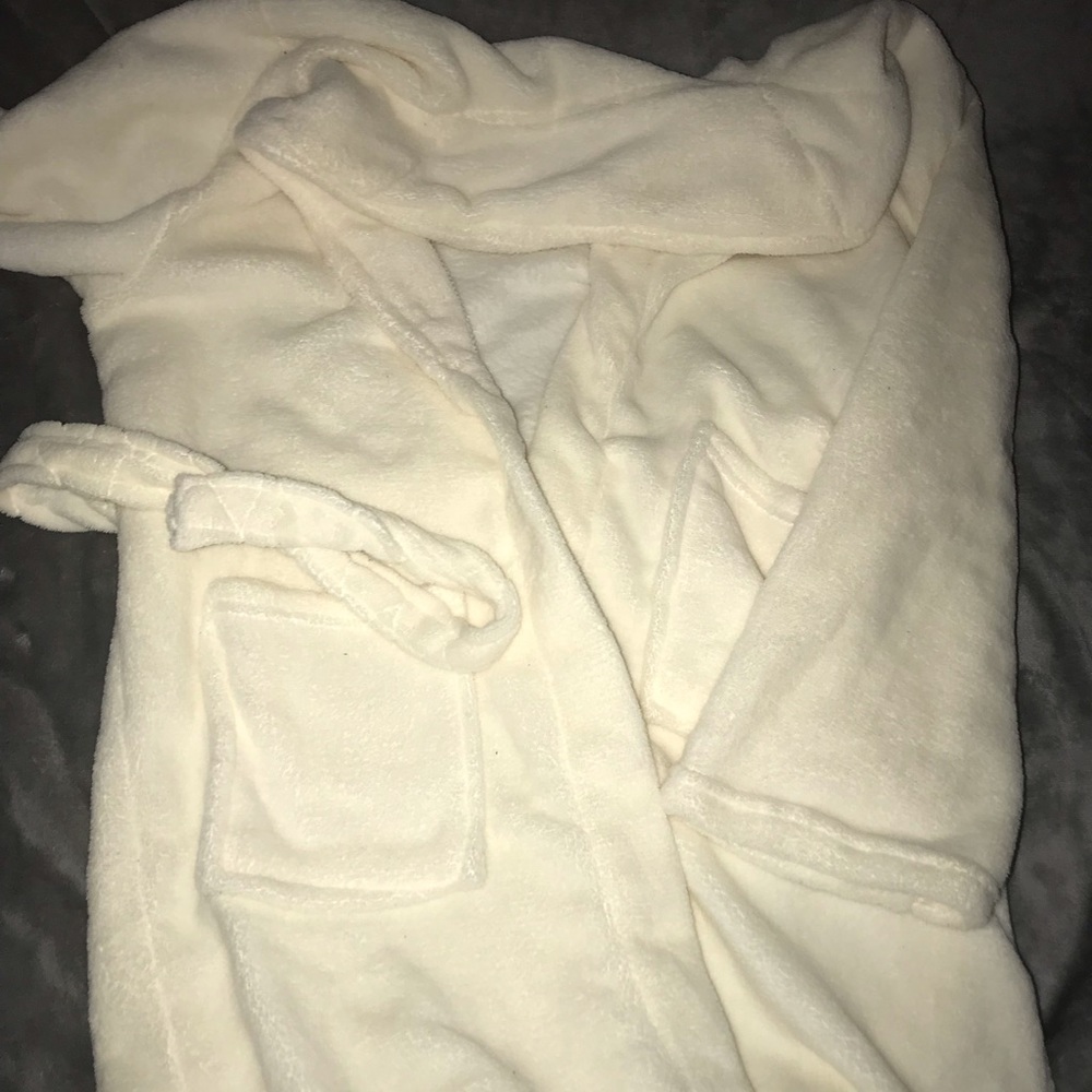 White bathrobe